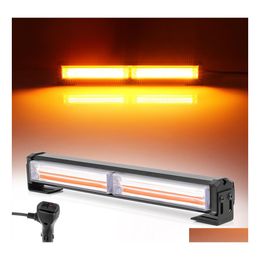 Luces de emergencia para automóviles 36W Led Luz de advertencia de flash estroboscópico Ámbar Cob 9 Modos Estilo Lámpara intermitente 12V Entrega de caída Móviles Motocicletas Dhlwc