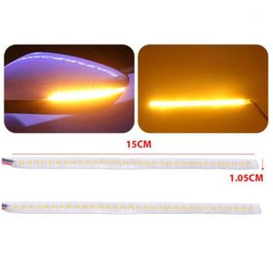 Auto Noodverlichting Waterdichte Auto Achteruitkijkspiegel Richtingaanwijzer Voor 15Cm Led Indicator Blinker Strip Lamp Flexibele Vloeiende Ligh Dhocg