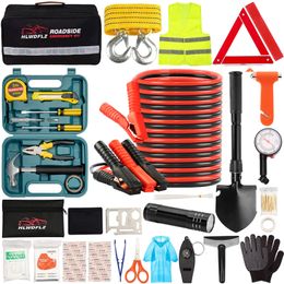 Kit de seguridad de emergencia para coche, kit de asistencia en carretera de emergencia para coche, kit de emergencia de seguridad para viajeros de invierno para coche