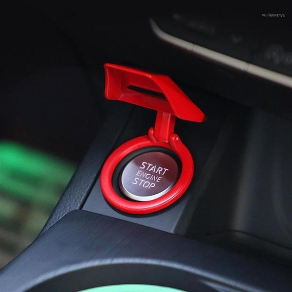 Bouton de commutation d'arrêt de démarrage du moteur de voiture remplacer le couvercle universel anti-rayures capuchon de protection automatique Button1269C