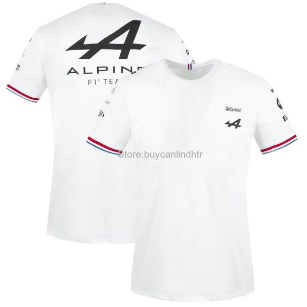 Fans de voitures T-shirt Bleu Noir Maillot Respirant Chemise À Manches Courtes Vêtements New Alpine Spain F1 Team Motorsport Alonso Racing N0t9