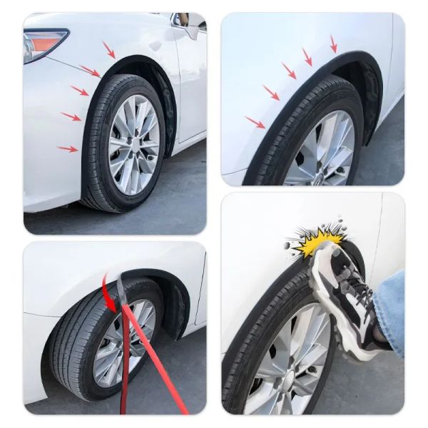 Protector de guardabarros del automóvil Anti scratch Wheel Arch Guard Autoadhesivo Autoadhesivo de goma de goma de goma de goma protectora Implaz