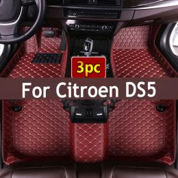 Mats de piso de automóvil para Citroen DS5 2018 2017 2016 2015 2014 2013 Carpetas Estilizador de estilos Auto Accesorios interiores Pads de pie