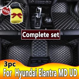 Esteras de piso de automóvil para Hyundai i35 Elantra Avante MD UD 2011 ~ 2016 Mat de cuero alfombra de lujo Piezas interiores de autos Accesorios para automóviles
