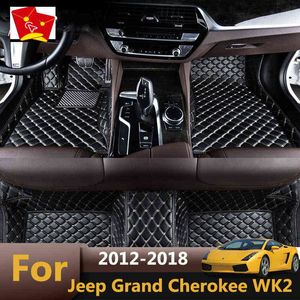 Alfombrillas de coche para Jeep Grand Cherokee WK2 2018 2017 2016 2015 2014 2013 2012 accesorios de Interior de coche alfombras antisuciedad alfombrillas de tablero H220415