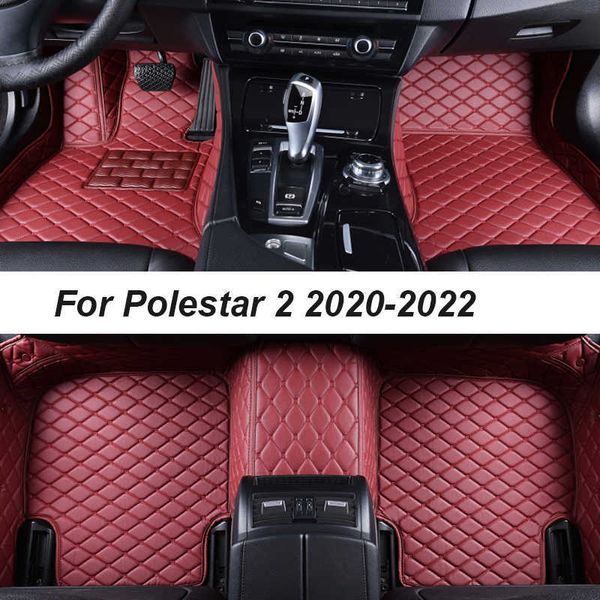 Alfombrillas de coche para Polestar 2 2020-2022 centro de envío directo accesorios de Interior de coche alfombras de cuero almohadillas para pies R230307