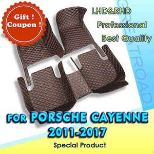 Tapis de sol de voiture pour Porsche pour Cayenne 2011 2012 2013 2014 2015 2016 2017 Coussinets de pied auto personnalisés accessoires intérieurs automobiles H220415