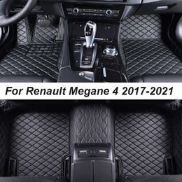 Auto-vloermatten voor Renault Megane 4 2017-2020 Dropshipping Center Interior Accessories 100% Fit lederen tapijten Tapijten voetblokken R230307