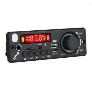 CAR FM Módulo de radio TF TF USB Bluetooth Compatible 5.0 Audio MP3 Player Micrófono Registro Música Llamada con manos libres