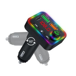 Kit para carro com transmissor FM para carro, retroiluminação sem fio, adaptador de rádio sem fio 3.1a Dual USB C PD Carregador de carro Mp3 Player P2 P3 P4 P18 P19 P20 P21 F22 P6