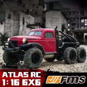 Voiture FMS RC Car 1:18 Atlas 6x6 Crawler RTR Remoté à distance avec les lumières LED Off Road Truck Toy Gift 1/18