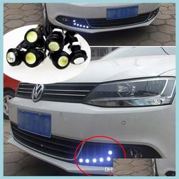 Auto mistlichten 20 stcs Tra-Thin Eagle Eye DRL LED LAMP 18mm 3W12V dagrandverlichting waterdichte parkeerlichte engel ogen mist bb dhk27