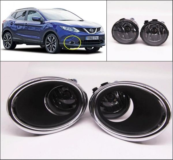 Luces antiniebla de coche para Nissan Qashqai 2014 2015 2016, lámpara antiniebla de parachoques delantero transparente, reemplazo de montaje kitone Pair9895950