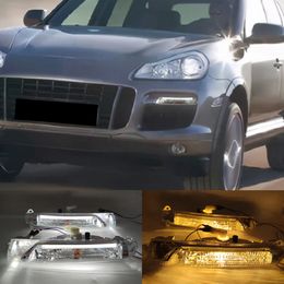 Luz antiniebla LED para parachoques delantero de coche, luz de conducción diurna para Porsche Cayenne GTS Turbo 2007 2008 2009 2010
