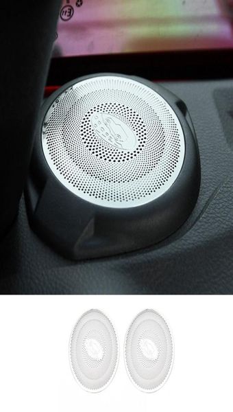 Tablero delantero de coche, cubierta decorativa de altavoz de pilar, embellecedor de acero inoxidable para Jeep Wrangler 2015-2017, accesorios interiores de automóvil 296888212