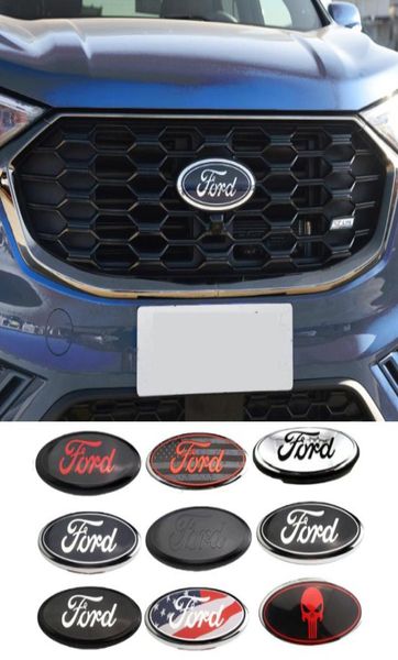 Autocollant d'insigne de coffre de hayon arrière d'emblème de capot de calandre avant de voiture pour Ford F150 F250 F350 Edge Explorer Ranger78330213767806