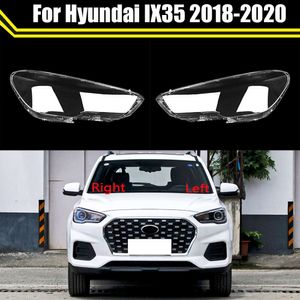Capuchons de phares avant de voiture pour Hyundai IX35 2018 2019 2020, couvercle de phare en verre, abat-jour Transparent, coque de lentille de lampe, étui lumineux