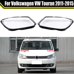 Auto -kopkoppen voor de voorkant voor VW Touran 2011 2012 2013 2014 2015 Glazen koplamp Cover Auto Lampshade Lamplens Shell