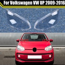 Coque de phare avant de voiture en verre, abat-jour Transparent, couvercle de phare pour Volkswagen VW UP 2009 – 2016, boîtier d'éclairage automobile