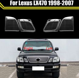 Coque de phare avant de voiture en verre, abat-jour Transparent, couvercle de phare pour Lexus LX470 1998 – 2007, boîtier d'éclairage automobile