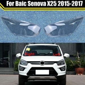 Couvercle de phare avant de voiture, abat-jour, coque de lentille en verre pour Baic Senova X25 2015 – 2017