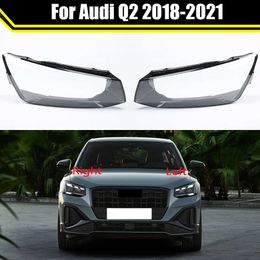 Cubierta del faro delantero del automóvil para Audi Q2 2018 2019 2020 2021 Lámpara de lámpara de lámpara Cabeza de lámpara de lámpara de lámpara Cubierta de lente de vidrio