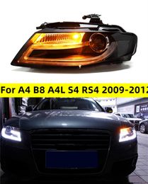 Auto Koplamp Voor Audi A4 B8 A4L S4 RS4 2009-2012 LED Auto Koplamp Montage Upgrade Bicofal Lens xenon Koplampen