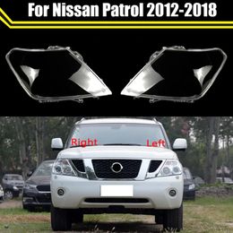 Auto Koplamp Glas Koplamp Transparante Lampenkap Lamp Shell Auto Lens Cover Waterdicht Masker Voor Nissan Patrol 2012 ~ 2018
