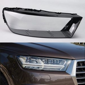 Cubierta de lente de faro delantero de coche pantalla de cristal tapas de cubierta de lámpara carcasa de faro transparente funda de lámpara para Audi Q7 2016 ~ 2019