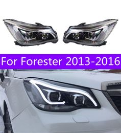 Auto Voorlamp voor Forester LED Koplampen 2013-20 16 Subaru DRL Bi-xenon Lens Richtingaanwijzer mistlampen Dagelijkse Running Koplamp