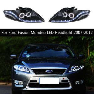 Lentille de projecteur d'oeil d'ange de faisceau élevé de lampe avant de voiture pour le phare LED de Ford Mondeo Fusion 07-12 feux diurnes DRL Streamer clignotant