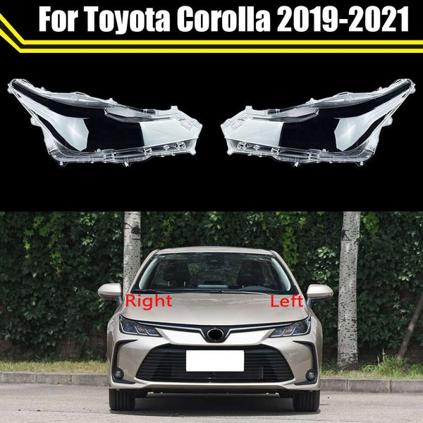 Cubierta de faro delantero de coche para Toyota Corolla 2019 2020 2021, Estuche para gafas de cristal, carcasa de luces transparentes