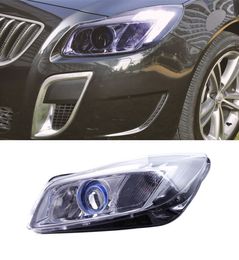 Luz delantera del coche para Buick Regal GS 2009-2013 conjunto de faros LED luz de conducción diurna faros de xenón de doble lente