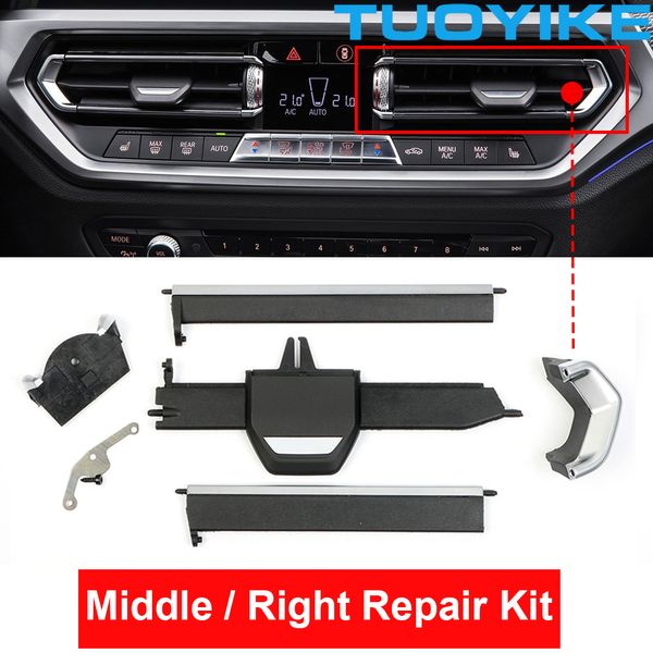 Voiture frontal central central AC Vent Clire Clip Slider Repair Kit pour BMW 2/3/4 Série X3 X4 F40 F44 G20 G28 G26 G29 G01 G08 G02