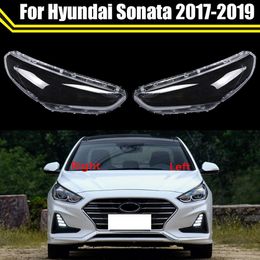 Coque avant de voiture, abat-jour Transparent, couvercle d'objectif de phare en verre pour Hyundai Sonata 2017 2018 2019