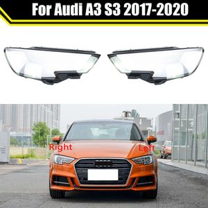 Boîtier de phare avant de voiture Transparent, coque en verre, abat-jour, couvercle d'objectif de phare pour Audi A3 S3 2017 2018 2019 2020