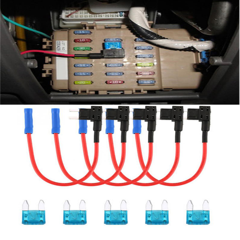 Car Fuse Box 12V Holder Insurance ATM Adapter Auto Parts APM Tap Mini Blade Micro Add-a-Circuit Set Vehicle Accessories