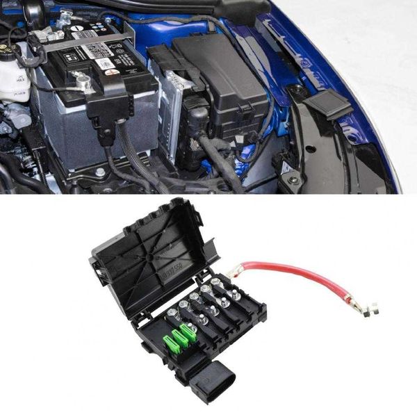 Porte-fusible de voiture Boîte à fusibles ABS étanche à l'humidité Borne de batterie 1J0937550A pour VW Bora Golf Beetle