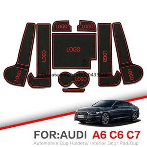 Car Gate Slot Pad Water Coaster Tapis antidérapants intérieurs pour Audi A6 2012-2015270v