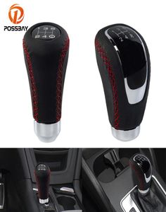 Auto tandwiel Knop Knop 5 Speed Stick Shifter Lever Leer voor E46 E60 E90GOLF 6 207 307PASSAT B6 B8 Interieur Details 3864432