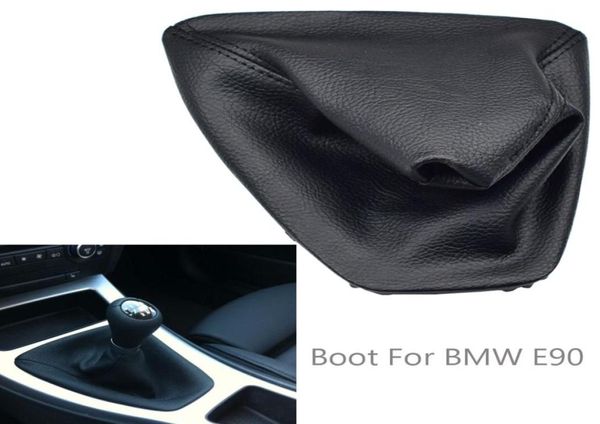 Le levier de vitesses à poussière de vitesse de vitesse pour levier complet à poussière Boots en cuir noir pour BMW E90 E91 E92 Styling Car3424887