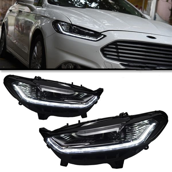 Marchandises de voiture pour Ford Fusion Mondeo 20 13-20 16 lampe frontale phare LED LED double projecteur phares de remplacement