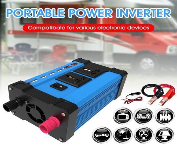 Accessoires GPS de voiture, onduleur de puissance 4000W 12 V 220 V 110 V DC à AC, convertisseur d'onde sinusoïdale 12 V, Auto5753048