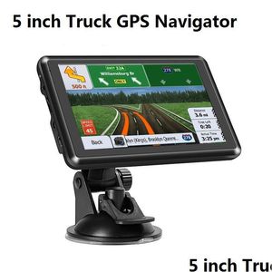 Auto Gps Accessoires 5 Inch Navigatie Navigatiesystemen Voor Auto's Vrachtwagens Vrachtwagen Hgv Camper Met Bluetooth Avin Snelheidscamera Waarschuwingen Poi Lane Dhmbg