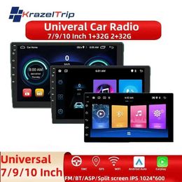 CAR GPS ACCESSOIRES 7 pouces 9 pouces 10 pouces 2 Din Android Auto Carplay Car Radio Audio Multimedia Player 32G GPS pour Hyundai Toyota Nissan Kia Stereol205