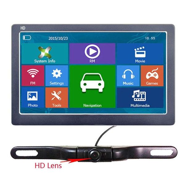Accesorios para GPS para automóvil Navegador de 7 pulgadas HD 800X480 LCD Touch Sn Bluetooth Avin Truck Navi con sistema de cámara de respaldo inalámbrico Drop Deliver Dhewj