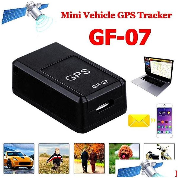 Accesorios de Gps para automóviles Gf07 Mini rastreador magnético Dispositivo de localización de seguimiento en tiempo real Móviles de entrega de entrega de vehículos en tiempo real Motocicleta Dhpq6