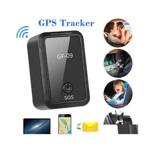 Accessoires Gps de voiture Gf09 Mini Tracker App Control Localisateur de dispositif antivol Enregistreur vocal magnétique pour emplacement de véhicule / voiture / personne Dhwhh