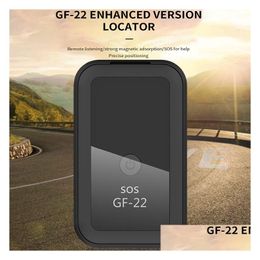 Car GPS Accessoires GF22 Tracker Strong Magnetic Small Location Tracking Device Locator voor auto's Motorfiets Truck Recording Drop D DHOYD