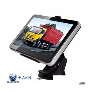 Accessoires GPS de voiture Hd 7 pouces Navigation Bluetooth mains appels navigateur de camion Avin transmetteur Fm 8 Go cartes 3D livraison directe Mobil Dhelu